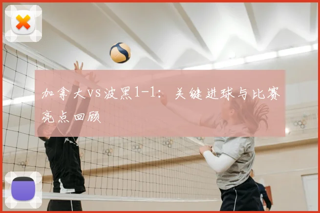 加拿大vs波黑1-1：关键进球与比赛亮点回顾